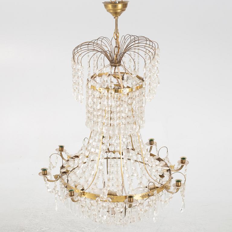 An Empire style chandelier, mid-20th Century.