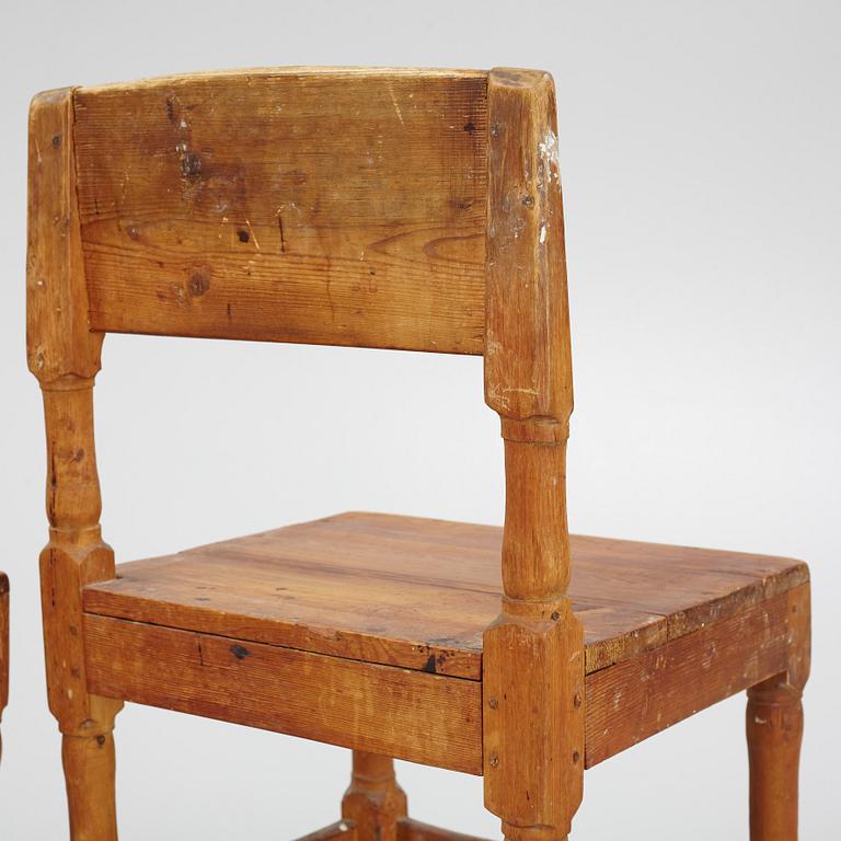 Stolar, 5 st, allmoge, 1800-tal.