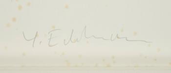 YRJÖ EDELMANN, färglitografi, 1995, signerad EA XV/XXXVI.