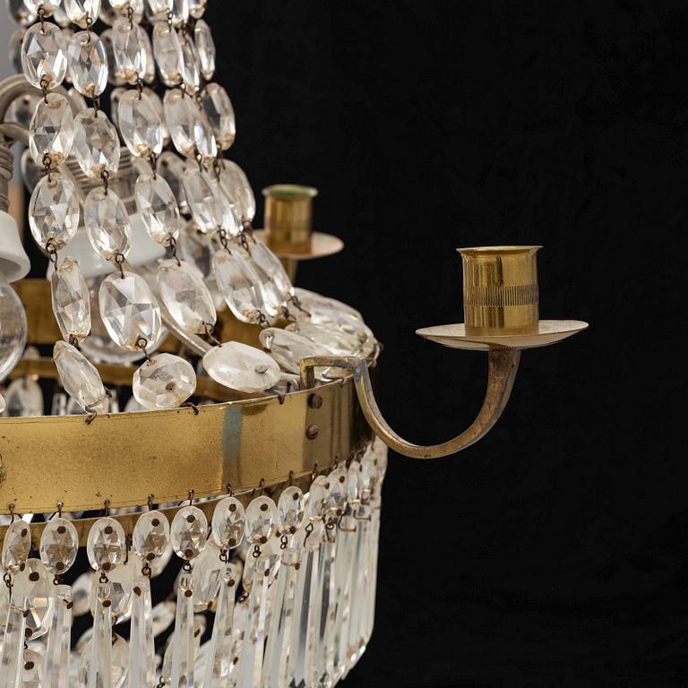 An Empire style chandelier, early 20th century.