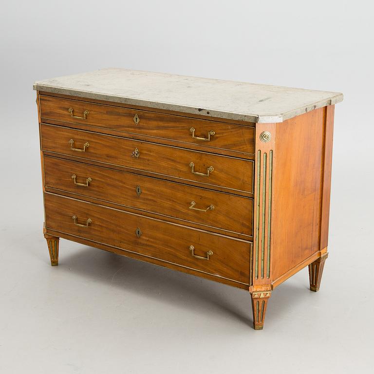 A SWEDISH GUSTAVIAN CHEST OF DRAWERS,  18th century, Stockholm quality work.