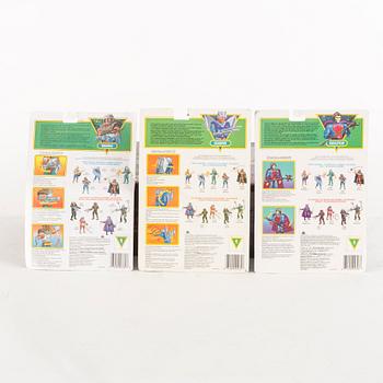 HE-MAN, 12 stycken actionfigurer i förpackning, Mattel, 1988.