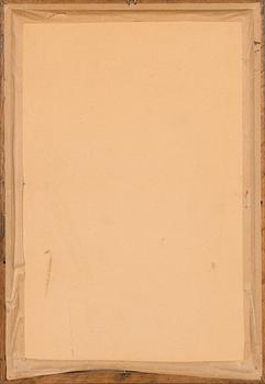 Hugo Simberg, viivasyövytys, laattasigneerattu sekä signeerattu ja päivätty 1909 lyijykynällä.