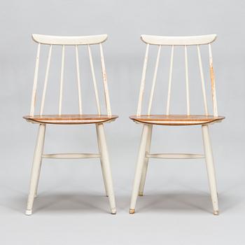 Ilmari Tapiovaara, stolar, 4 st, "Fanett", tillverkare Asko 1900-talets mitt.