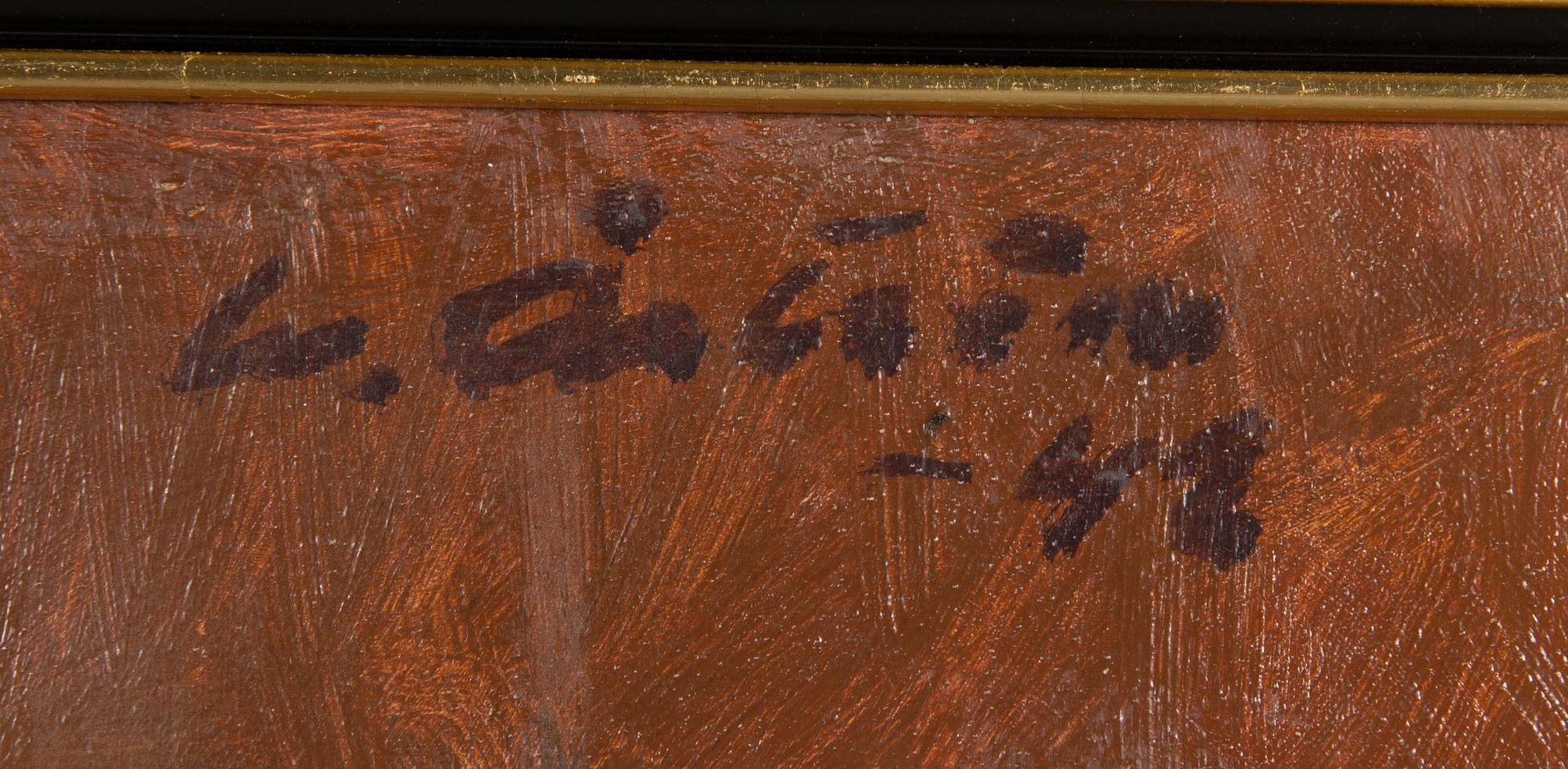 Werner Åström, oil on board, signed and dated -42.