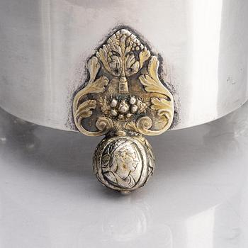 A parce-gilt silver tankard, mark of Stephan Halling, Örebro, Sweden 1795.