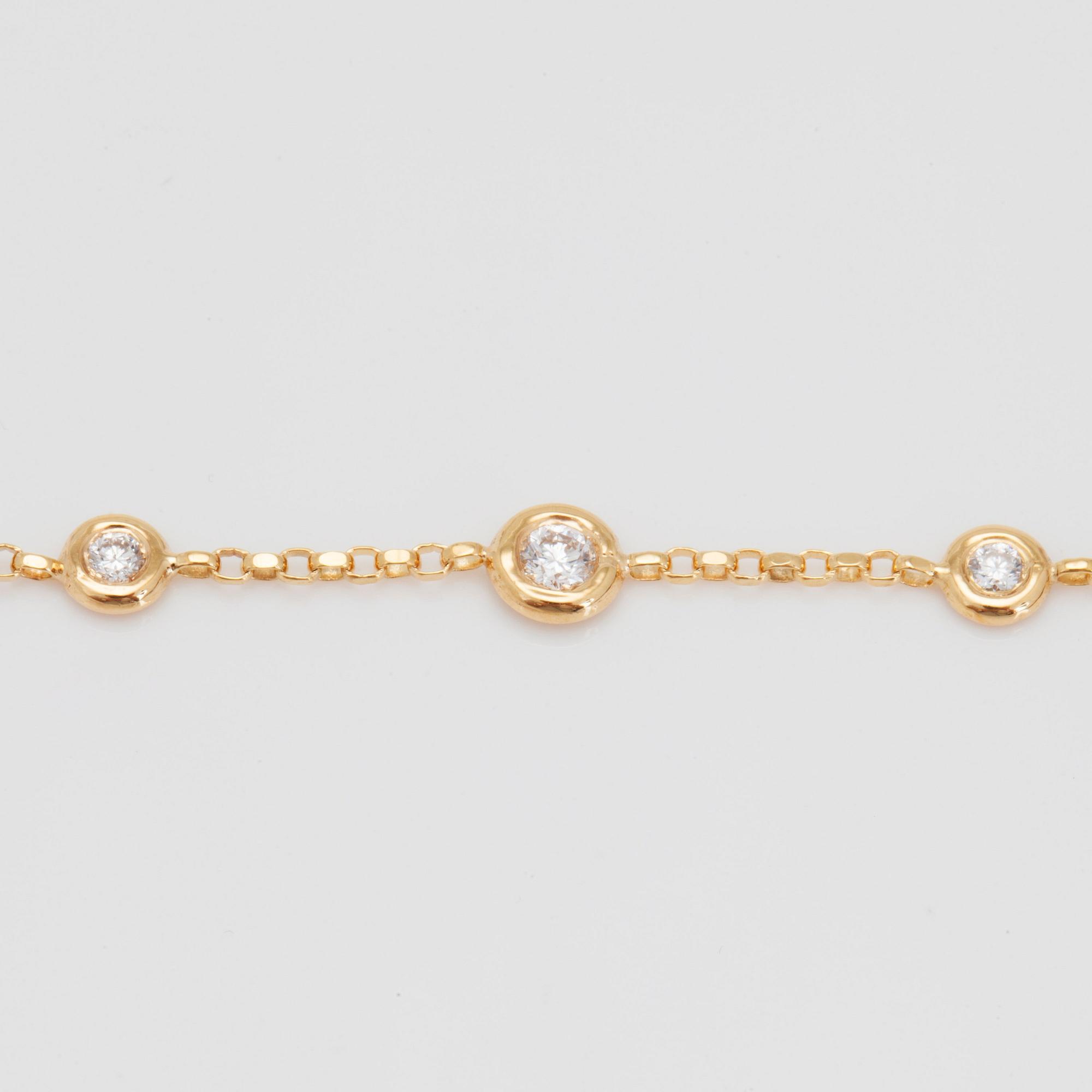 COLLIER med briljantslipade diamanter totalt 1.07ct. Kvalitet ca H-I/SI.