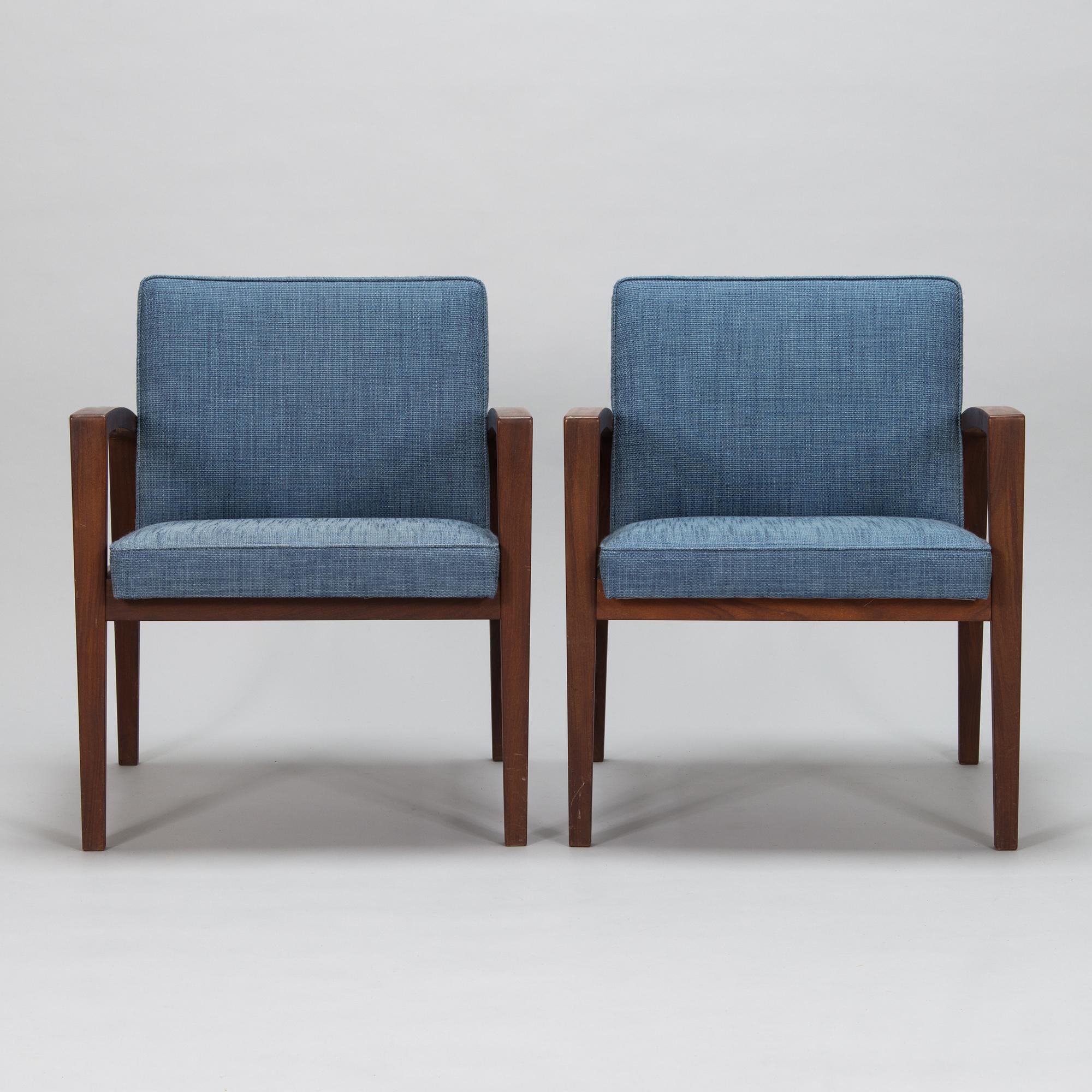 Carl Gustaf Hiort af Ornäs, a pair of open armchairs from 1968, Hiort Tuote Puunveisto Oy - Träsnideri Ab, Finland.