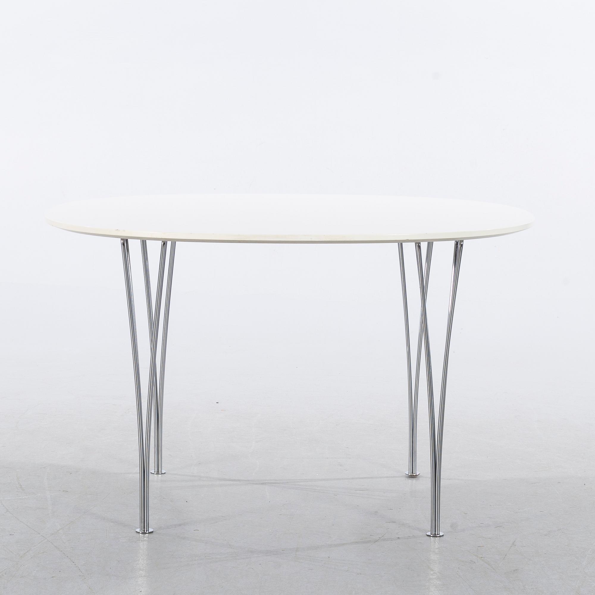 PIET HEIN & BRUNO MATHSSON, a 'Supercirkel'  table from Fritz Hansen, Denmark,