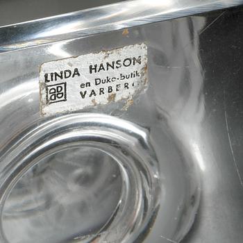 SKÅL PÅ FOT, glas, "Elizabeth", Lalique, Frankrike, 1900-talets andra hälft.