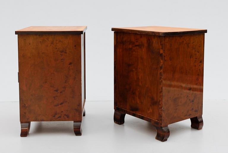 NATTDUKSBORD, 1 par, art déco, 1930-tal.