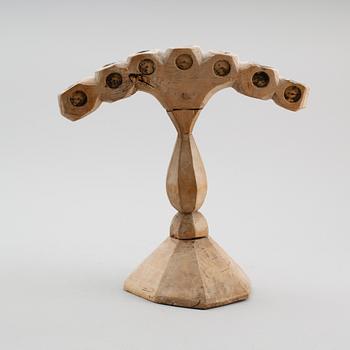 KANDELABER, allmoge, 1800-tal.