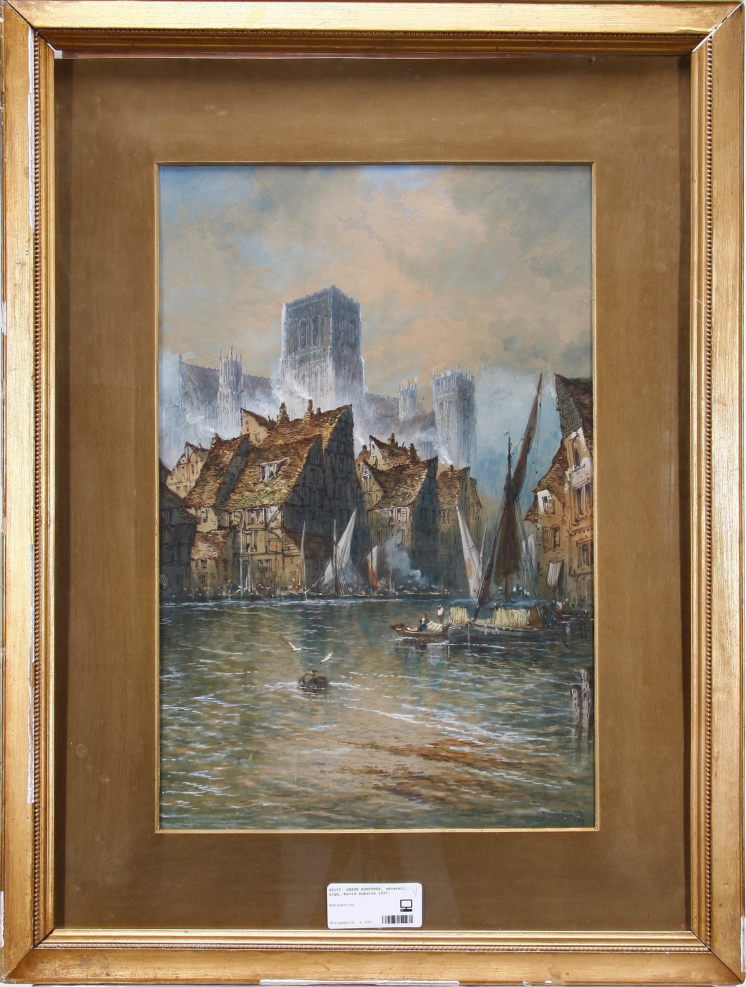 OKÄND KONSTNÄR, akvarell, sign, David Roberts 1857.