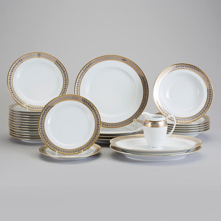 SERVISDELAR, 28 stycken, "Monaco", porslin, Rosenthal, 1990/2000-tal.