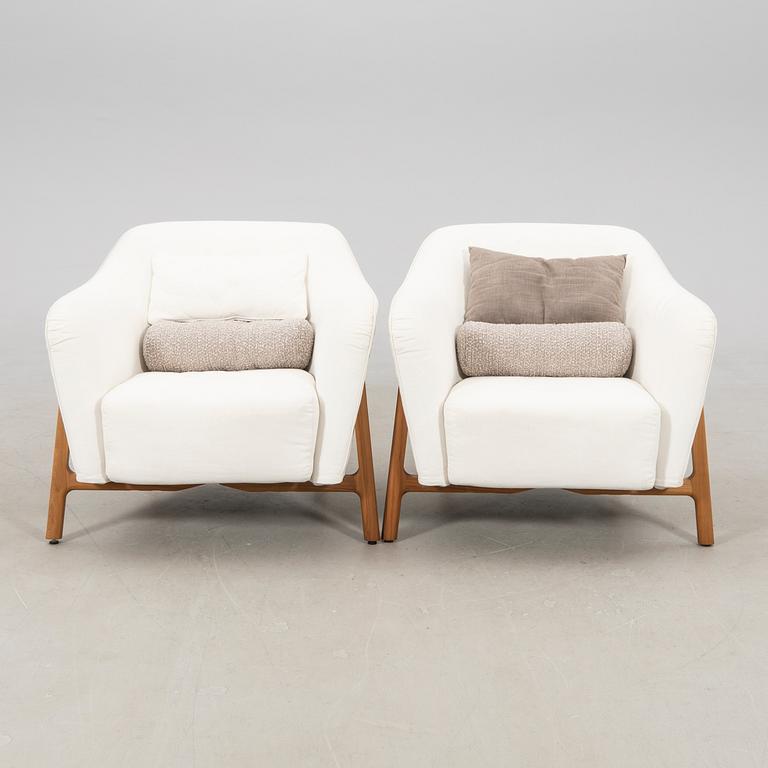 Philippe Nigro, a pair of armchairs, "Pilotis Nigro", for de Padova, 21st century.