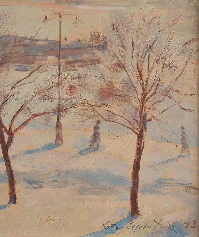 Lotte Laserstein, Winter on Strandvägen, Stockholm.