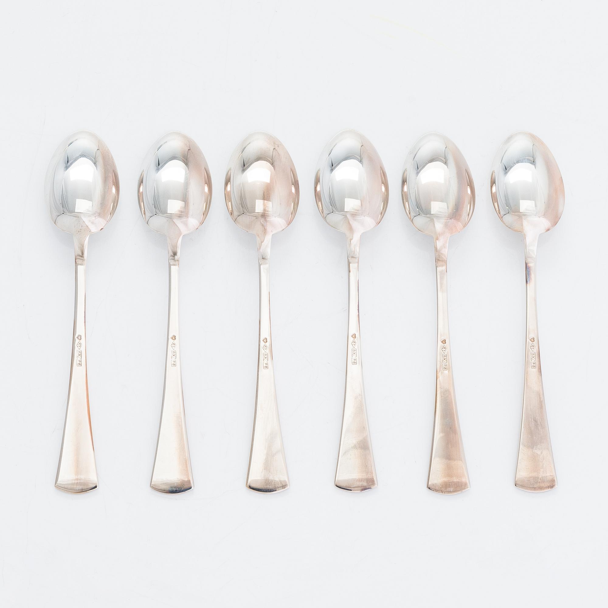Tillander, Twelve spoons "Käpy" (Spruce cone) 1990-1992. Designed by Vilho Ellenberg 1920s.