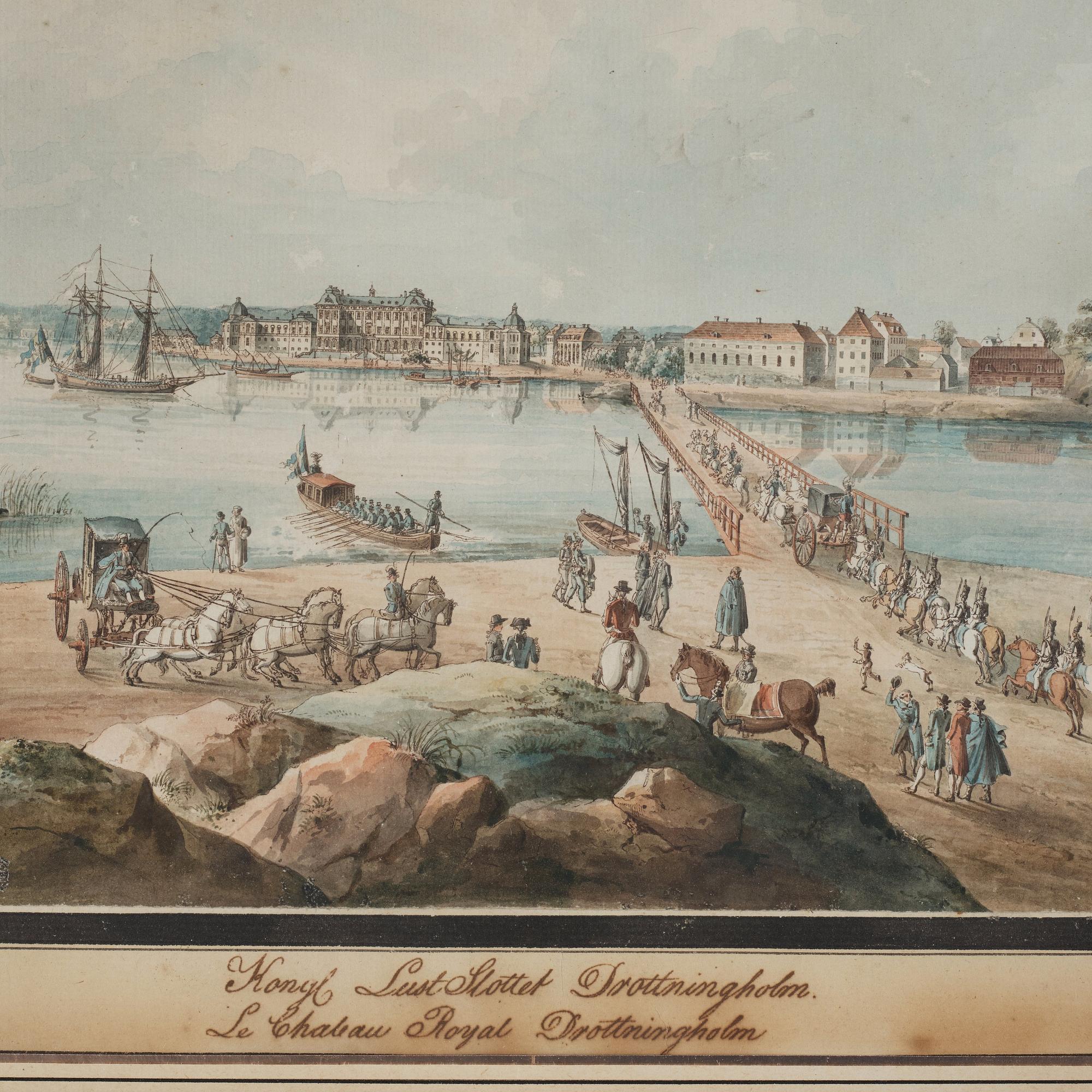 Johan Fredrik Martin, "Kongl. Lust Slottet Drottningholm", from: "Svenska vuer".