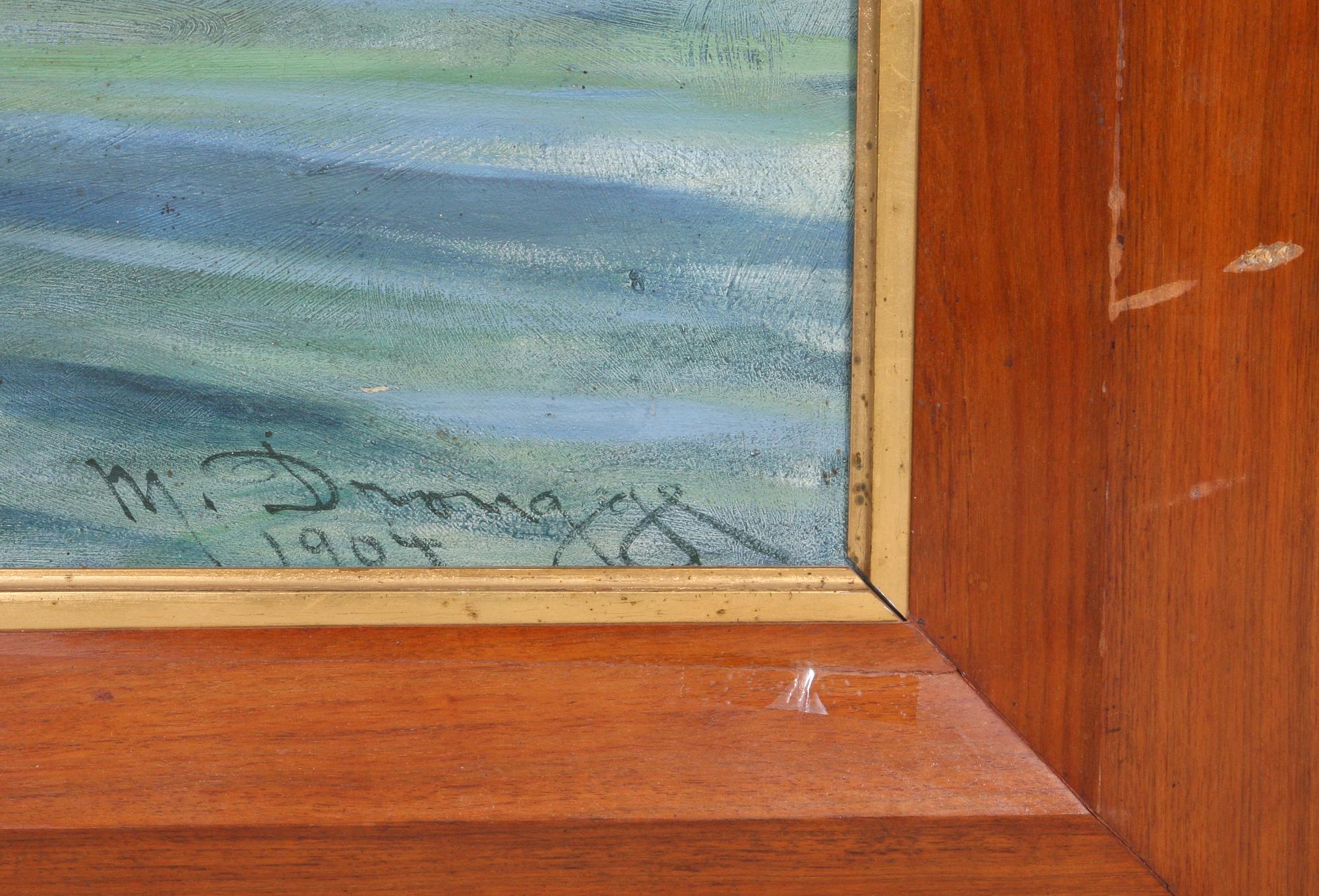 OKÄND KONSTNÄR, olja på duk, sign o dat 1904.