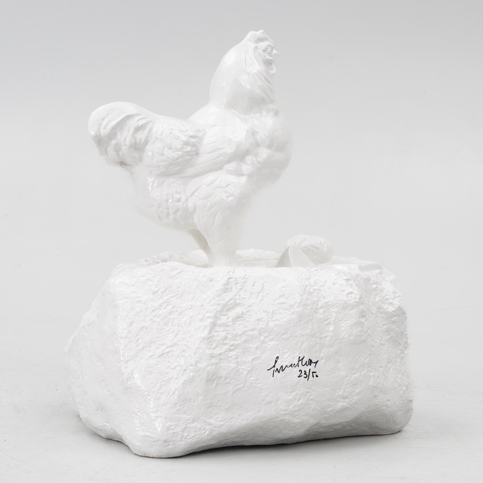 William Sweetlove, "Chicken on rock" (White).