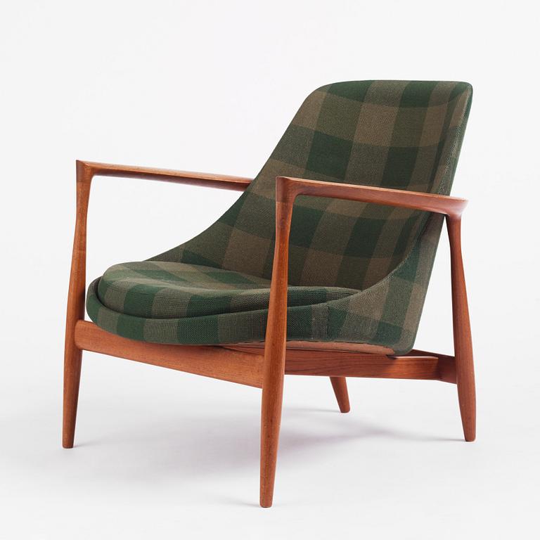 Ib Kofod-Larsen, an "Elisabeth" teak armchair, model "U 65", master carpenter Christensen & Larsen, Denmark 1950s-60s.