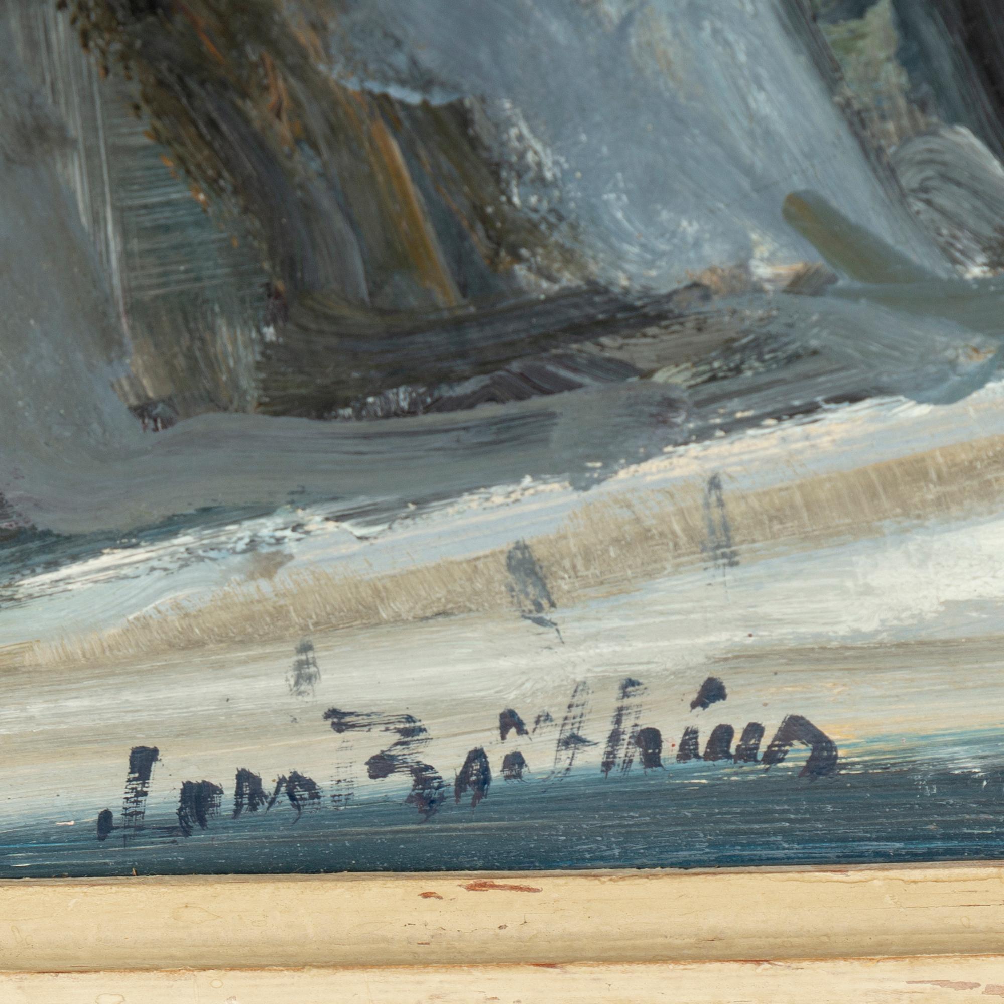 LARS BOËTHIUS, oil on panel, signed.