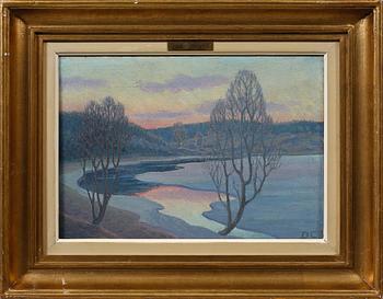 OKÄND KONSTNÄR, olja på duk, signerad DC, omkring sekelskiftet 1900.