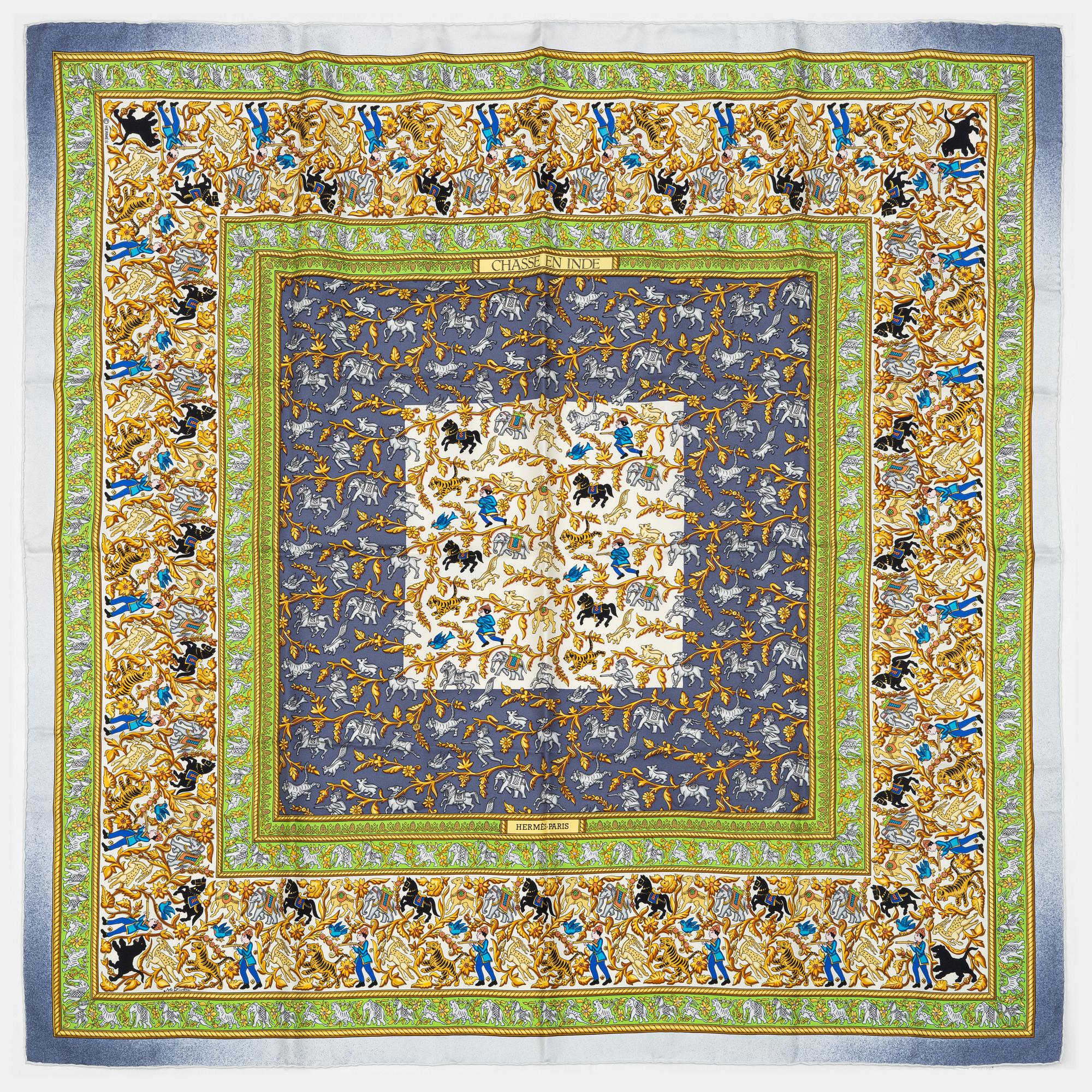 Hermès, scarf, "Chasse en Inde".