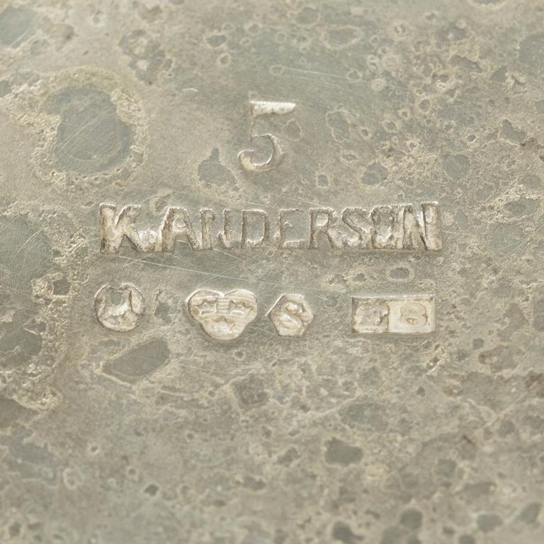 K Anderson, bägare, silver, Stockholm 1931.