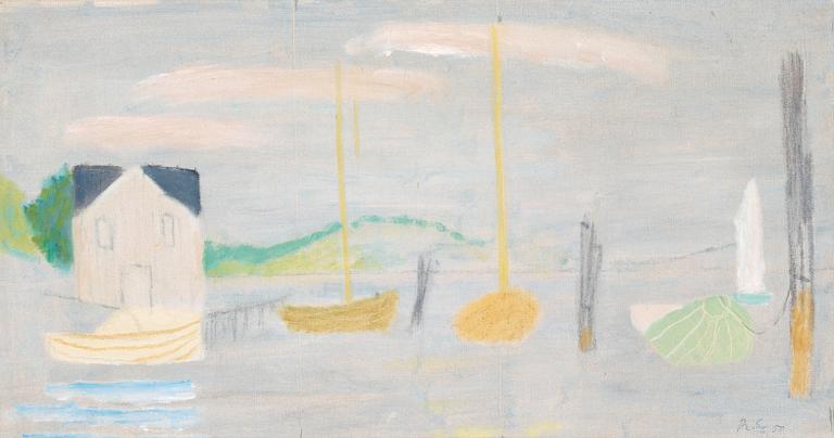 Ragnar Sandberg, "Båtar I" (Västkustmotiv).