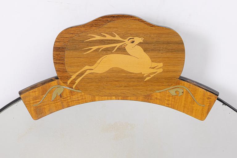 Birger Ekman, mirror, Mjölby Intarsia, 1930s.