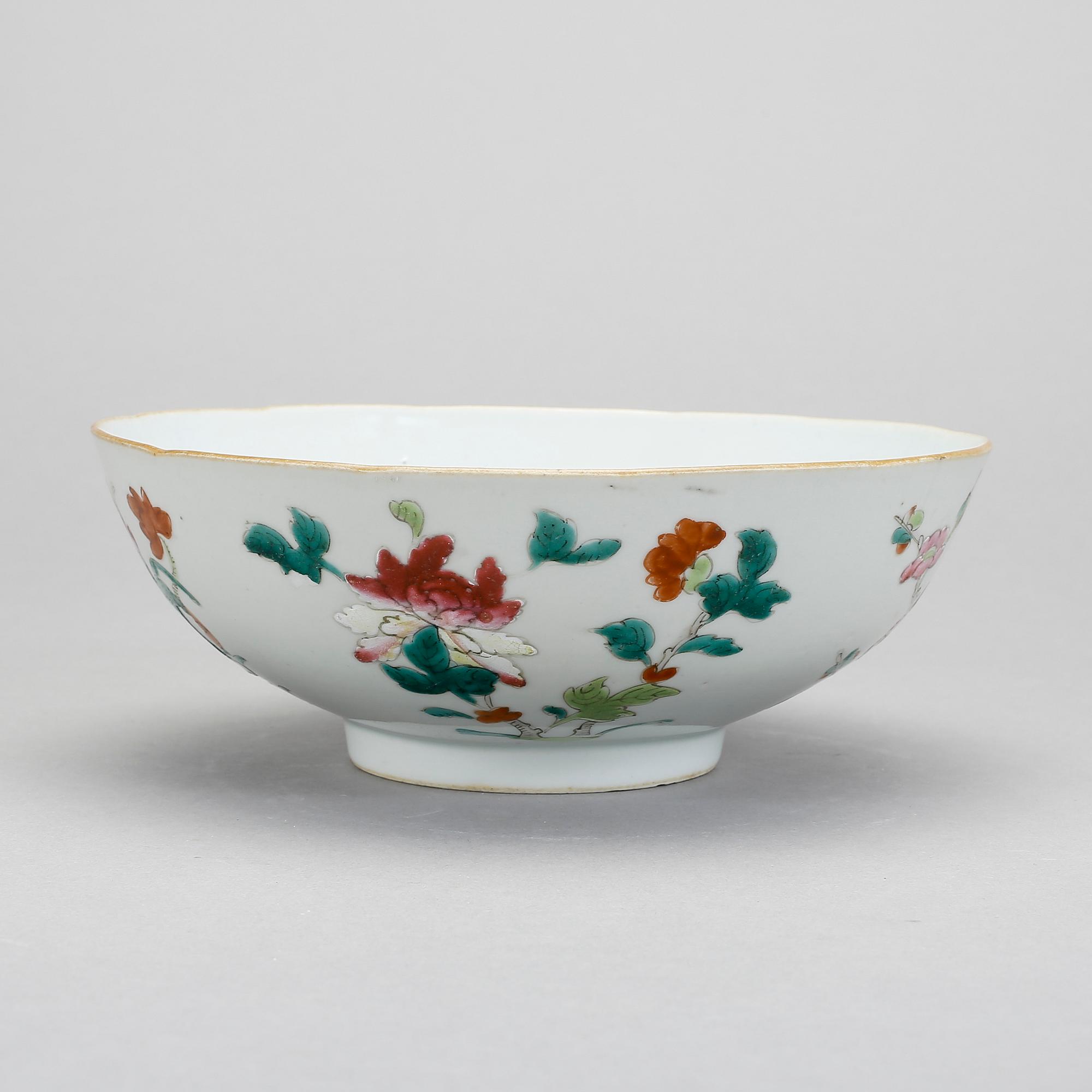 SKÅL, porslin, Kina 1800-tal.