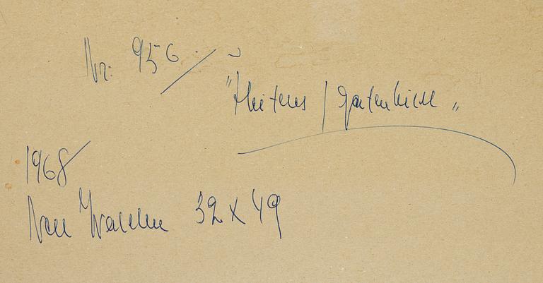 Nell Walden, mixed media on paper, signed and dated -68.