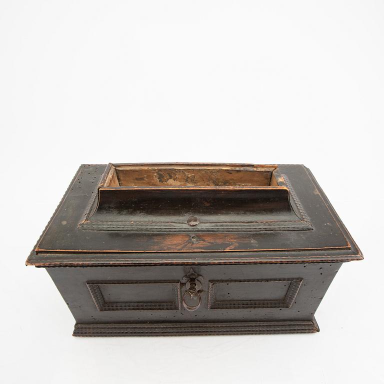 A Swedish 18th century Baroque wooden box.
