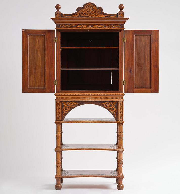 Cabinet, probably Norway, Old Norse style, late 19th century.
