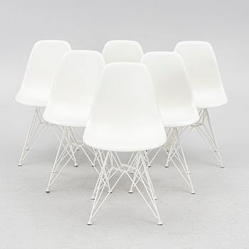 Charles & Ray Eames, chairs, 6 pcs, "Plastic chair DSR", Vitra, 2020.
