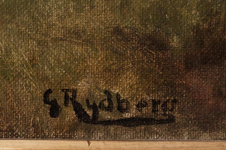 GUSTAF RYDBERG, olja på duk, signerad.