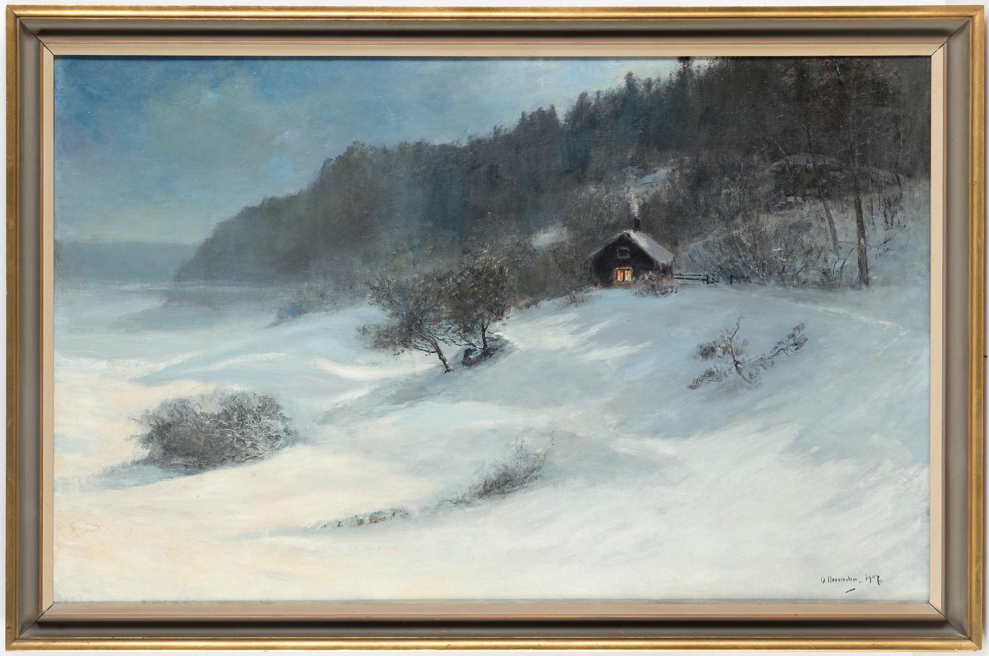 OLOF HERMELIN, Oil on canvas, signed and dated 1907.