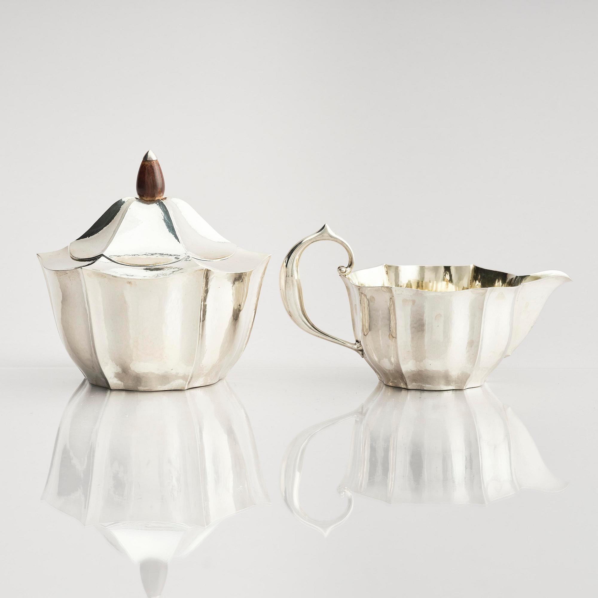 Karl Anderson, a silver coffee- and teaset, 4 pieces, Stockholm, Sweden 1918.