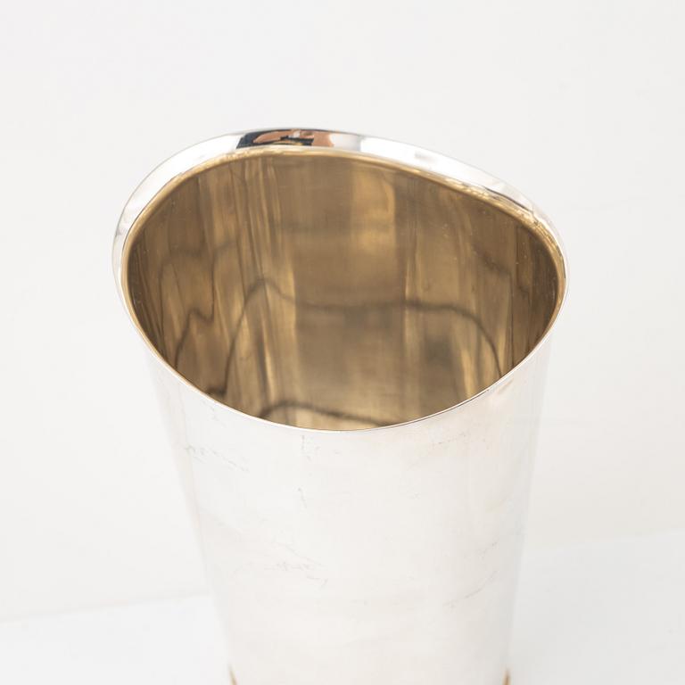 A silver vase and two bowls, Sweden, 1961-76.