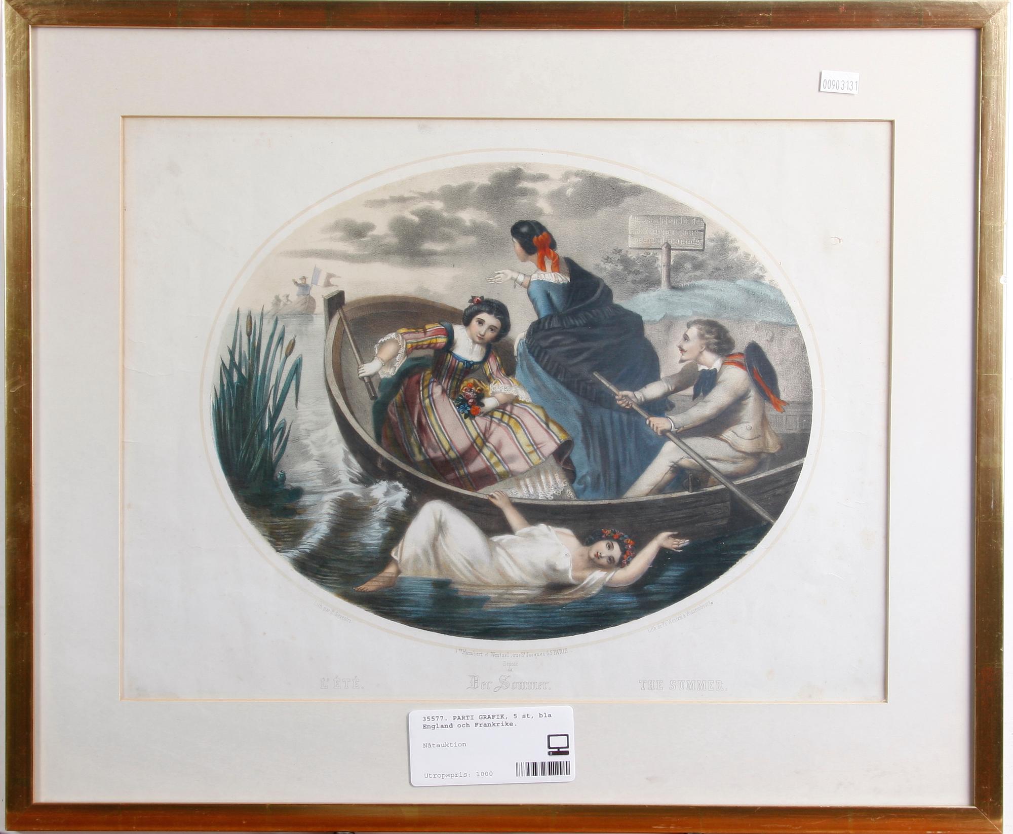 PARTI GRAFIK, 5 st, bla England och Frankrike.