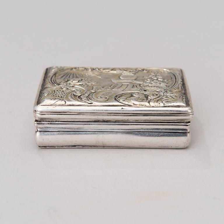 A FINNISH SILVER SNUFFBOX, Jacob Person Lang, Brahestad 1780.