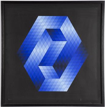 Victor Vasarely, "Gestalt Blau".