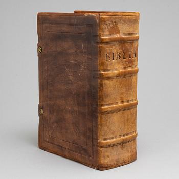 A bible, called Gustav Vasa's Bible, printed in Uppsala 1541.