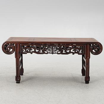 Bänk, hardwood, Kina, 1900-tal.