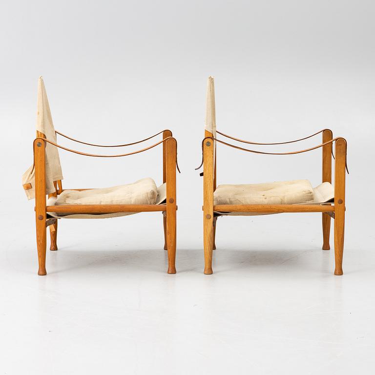 Kaare Klint, a pair of 'Safari Chair', Rud. Rasmussens Snedkerier, Denmark.