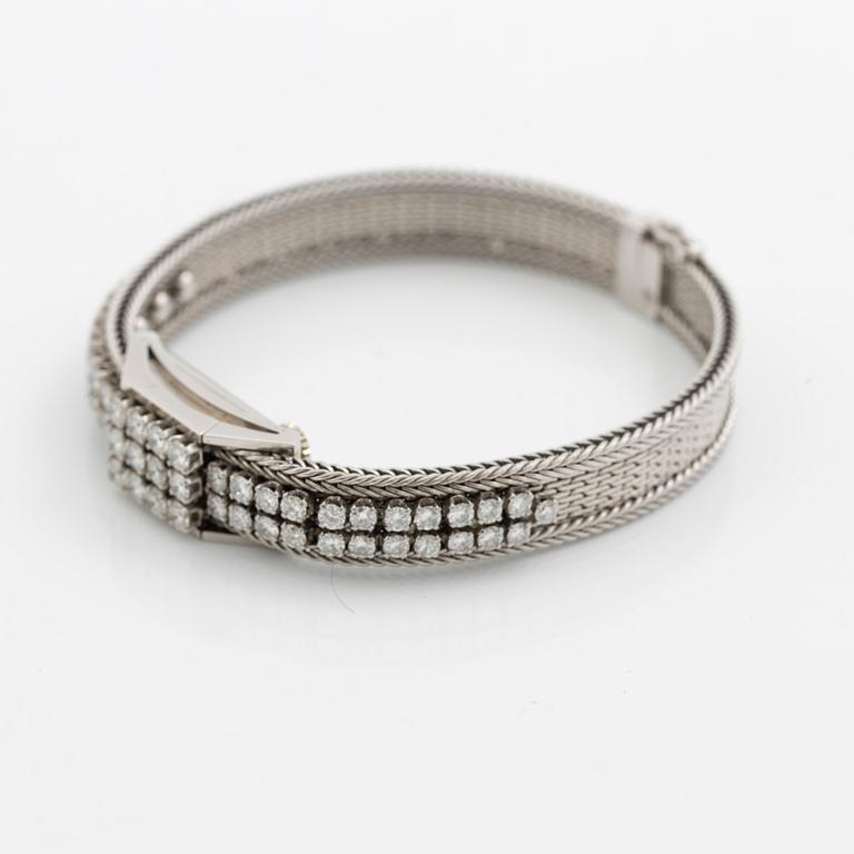 Aftonklocka/smyckeur, Blancpain,  18K vitguld med briljantslipade diamanter.