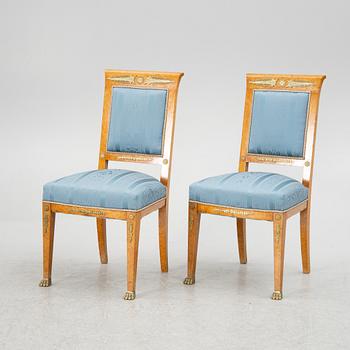 Salon group, 6 pieces, Empire style, around 1900.