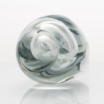 Timo Sarpaneva, glasskulptur, "Fågelhuvud", signerad Timo Sarpaneva Iittala -54.