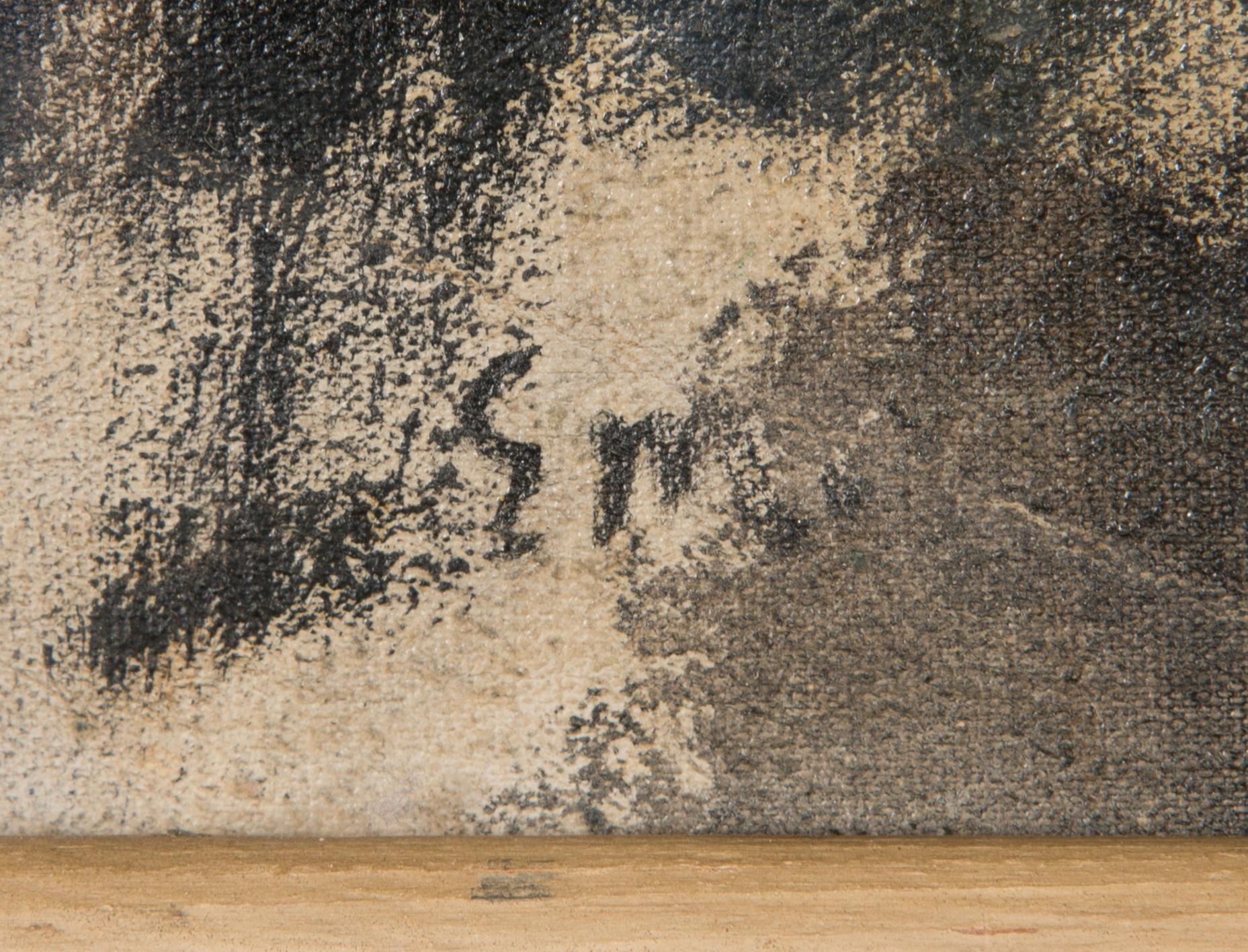 Eemu Myntti, olja på pannå, signerad.